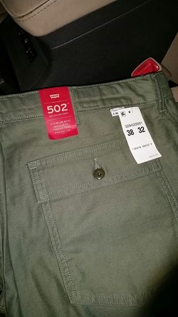 502 Chino style men's Levis size 38 and size 34 both brand new