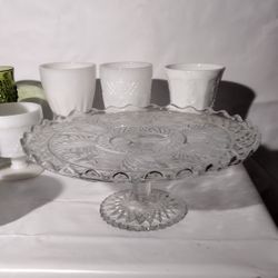 Clear Glass Cake Stand