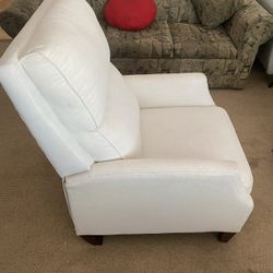 White Fabric Recliner