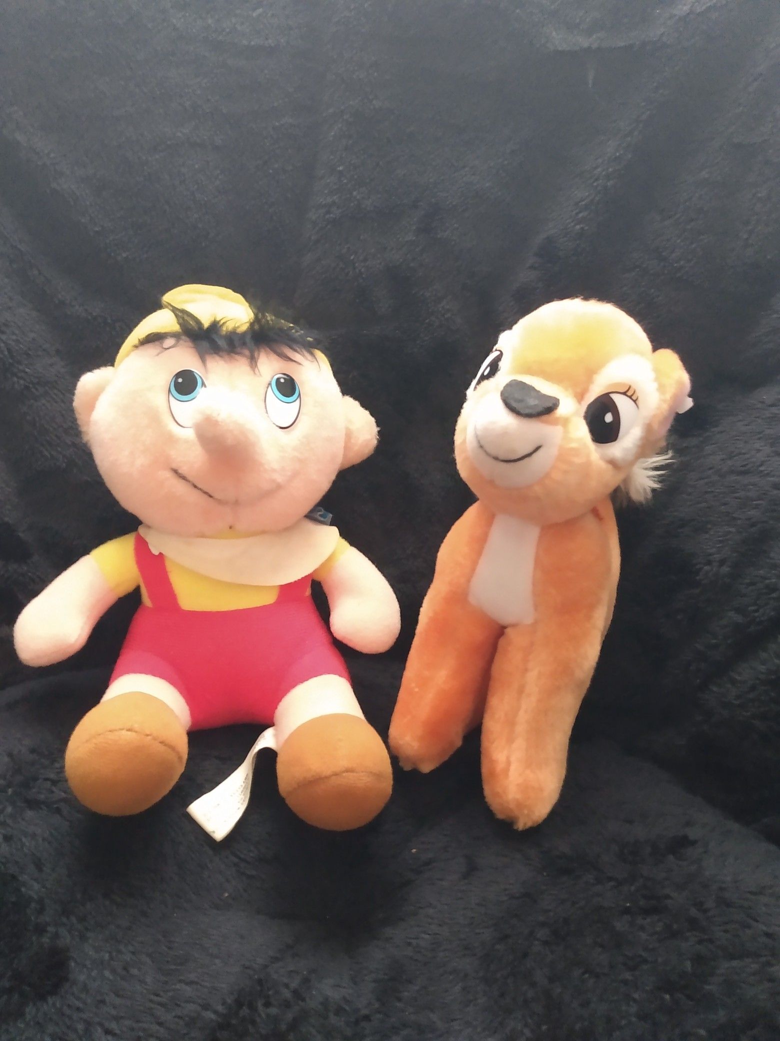 1970s Bambi and Pinocchio dolls