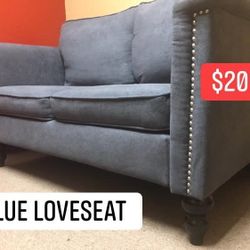 Blue Loveseat 