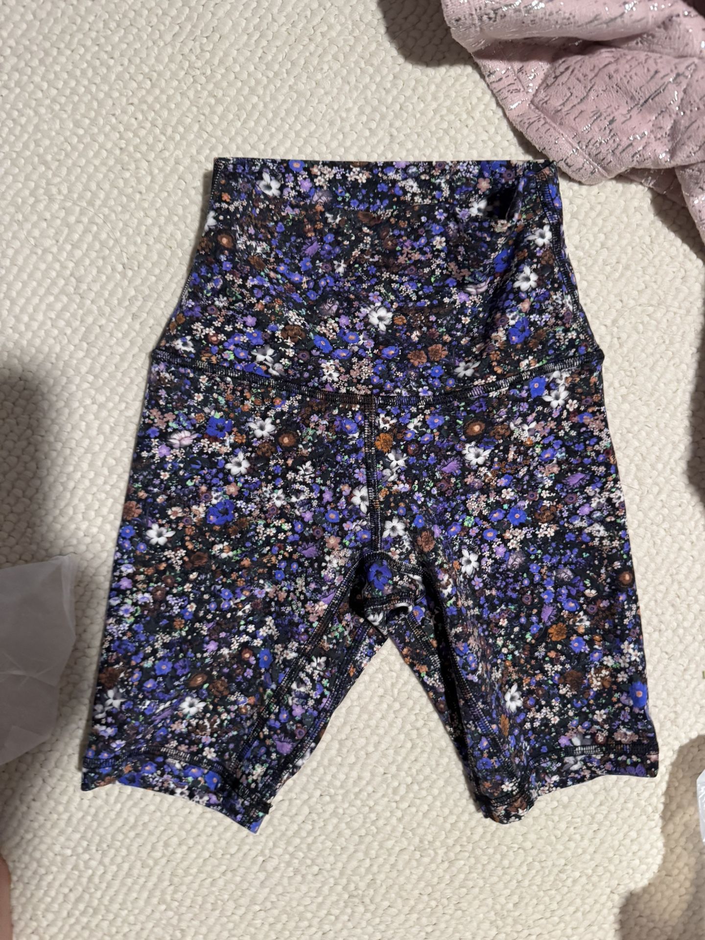 Womens Size O Lululemon Floral Flower Burst Multi Align High Rise Bike Shorts