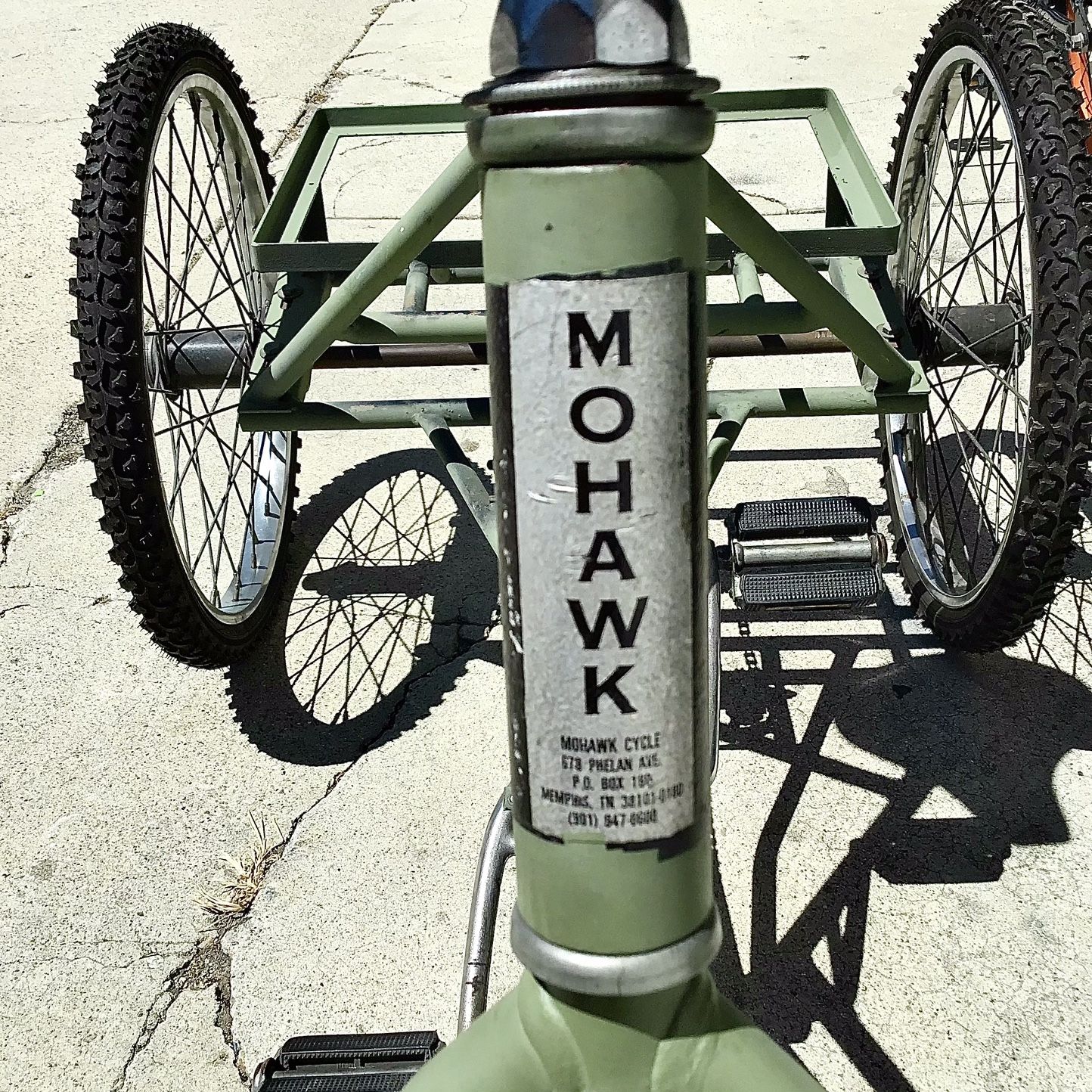 Pre War MOHAWK. TRICYCLE 24 Adults Was USED AT. TODDS. SHIP YARD Bethlehem Steel Mohawk Was All They Used Made in Memphis Tenn. In 1941 for