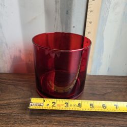 Ruby Red Glass Vase 