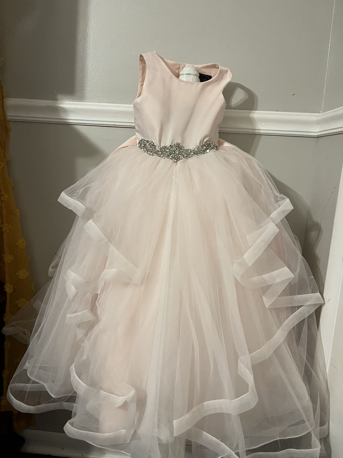 Blush Pink Flower Girl Dress