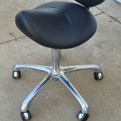 Saddle Chair W Back Support And Cushion 