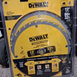 Dealt 12" Saw Blades 80t 30t