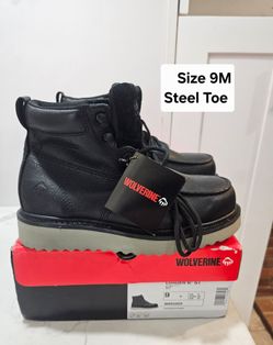 Wolverine Steel Toe Work Boots Size 9