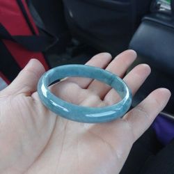 Grade a Blue Grey Jade Jadeist Guatemala Bangle Size 55-57mm