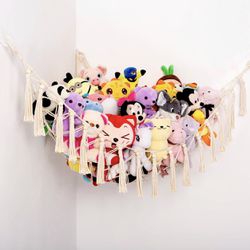 Toy Hammock/ Macrame Toy Hammock/ Wall Hanging Stuffed Animal Hammock/ Toy  Storage/ Kids Room Decor/ Boho Nursery Decor/ Macrame Toy Holder 