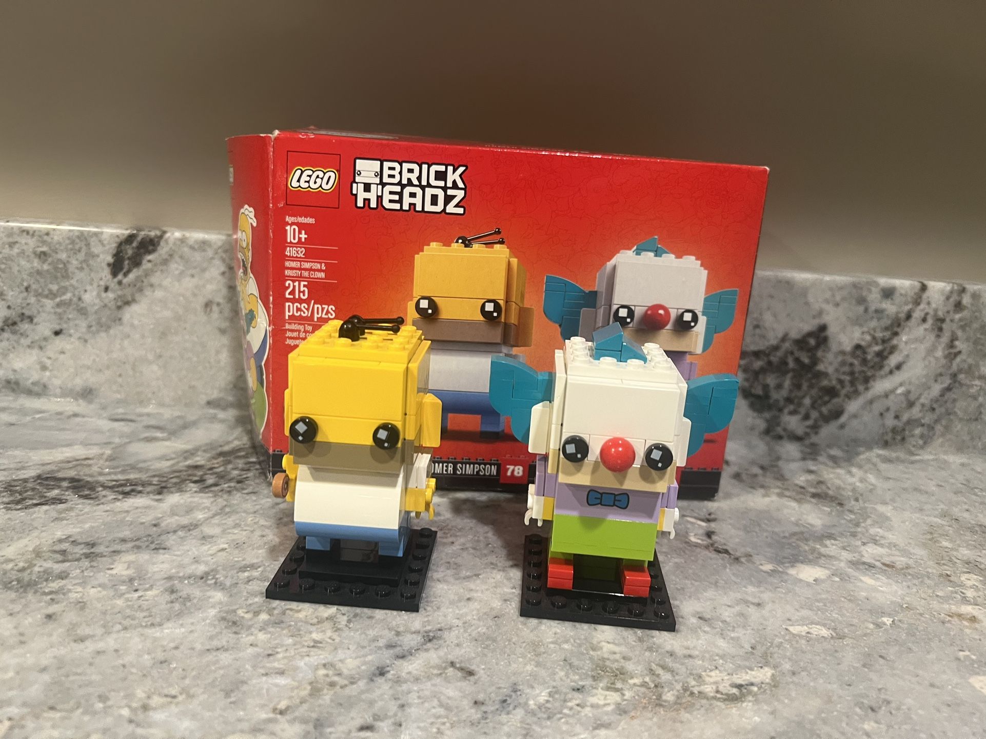 LEGO Brickheadz Homer Simpson and Krusty the Clown