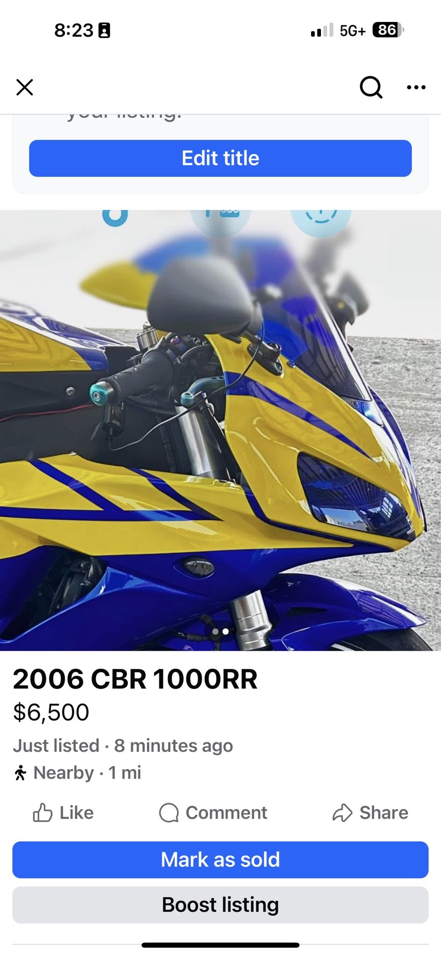 2006 Honda Cbr1000RR
