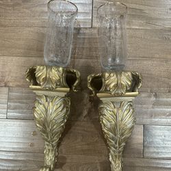 INTERIOR DESIGN BASES AND GLASS  CANDLE HOLDERS
