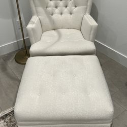 Antique Chair & Ottoman