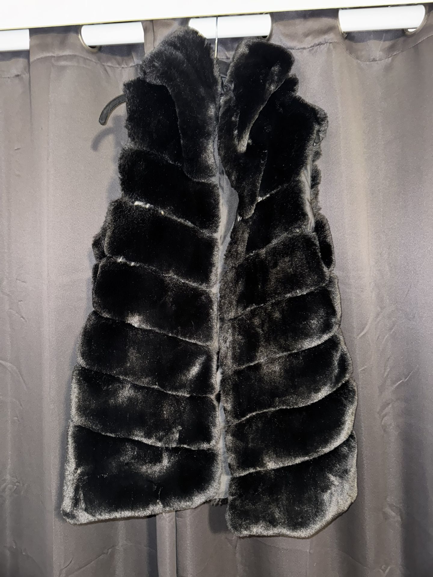 Black “fur” Vest