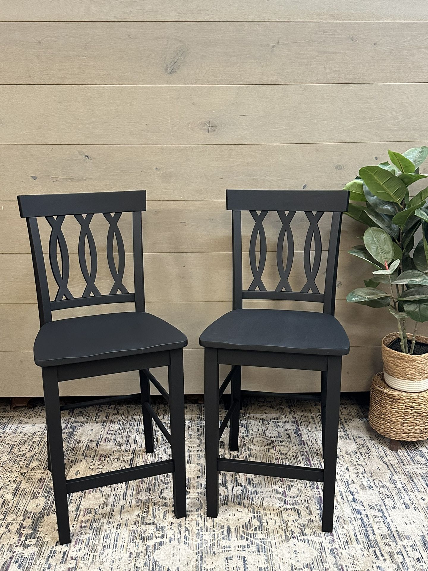 Black Farmhouse Tall High back Chairs
