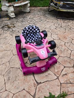 Baby Joy 3-in-1 Convertible Race Car Baby Walker - Pink