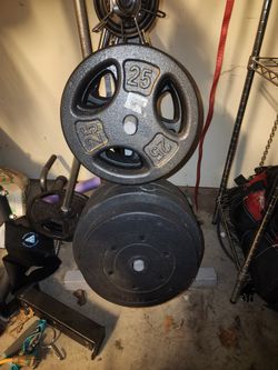 1" Plate Weights 275lbs (210lbs Steel Plates,65lbs Plastic W/sand)
