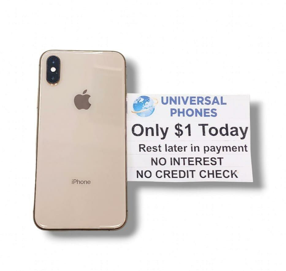 APPLE IPHONE XS 64GB UNLOCKED. DRONE $1 DOWN TODAY REST IN PAYMENTS.NO CREDIT CHECK 