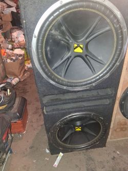 Kicker Comp 15 inch Dual Subwoofer ported Speaker Box