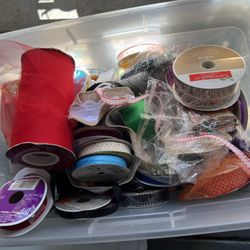 Ribbon New And Semi new  Box  Of Ribbon 