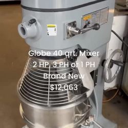👨‍🍳Globe SP40 40 qt. Quart Planetary Mixer - Floor Model, Bakery and Pizza dough 2 hp, 3 PH or 1PH Brand New!!!⭐️