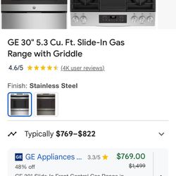 Brand New GE Gas Stove