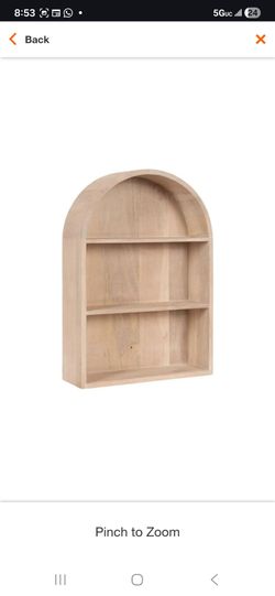 Arcott 18 in. W x 6 in. D Natural Wood Decorative Wall Shelf