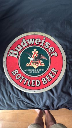 Vintage Budweiser metal sign