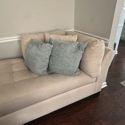 Cream Chaise with (or without) Pillows
