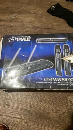 Professional dual vhf wireless handheld microphone system brand new