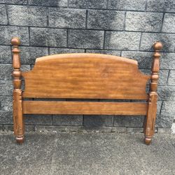 vintage QUEEN Whitney birch headboard 