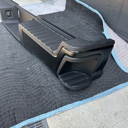F250 F350 Super Duty XL Rear Bumper 2023-2026 Ford OEM Black Step like new take off. Some cosmetic scratches  Harness was cut off 