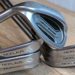 Jack Nicklaus Air Bear Offset Left Handed Golf Club Iron Set 5-LW Steel Shafts