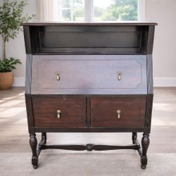 Vintage Secretary Desk – Solid Wood | Drop Front Writing Desk