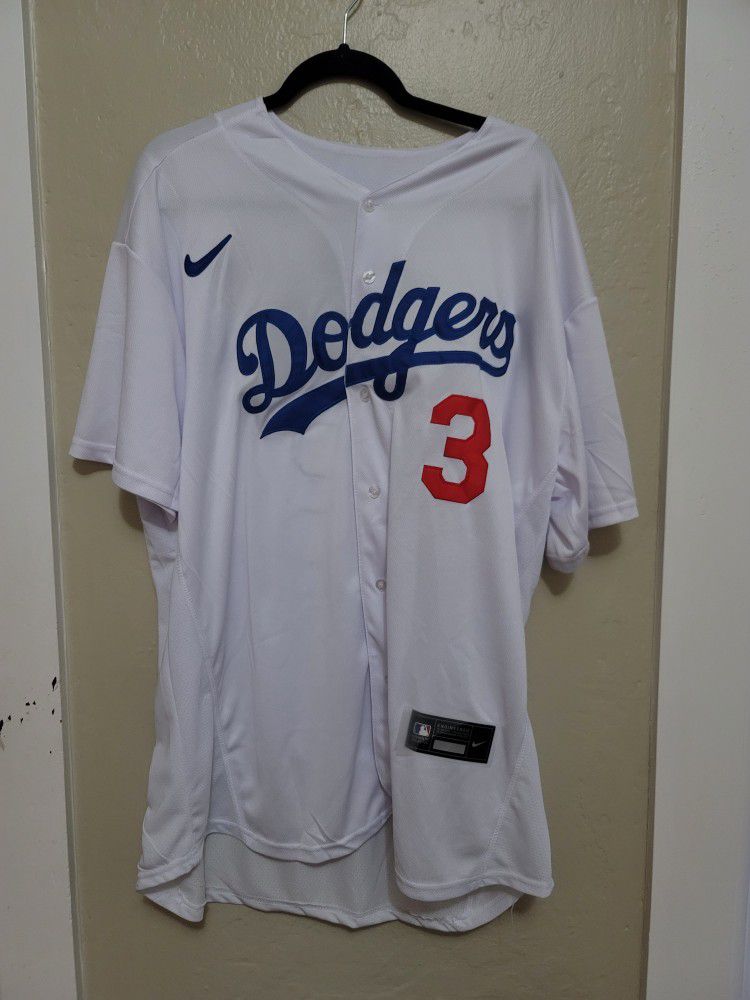 Los Angeles LA Dodgers Chris Taylor 3 CT3 Home White Jersey Mens XL $50