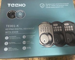 Keypad digital deadbolt with knob