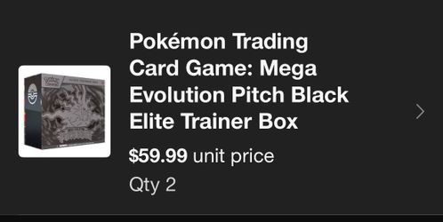 Pokémon TCG Mega Evolution Pitch Black Elite Trainer Box