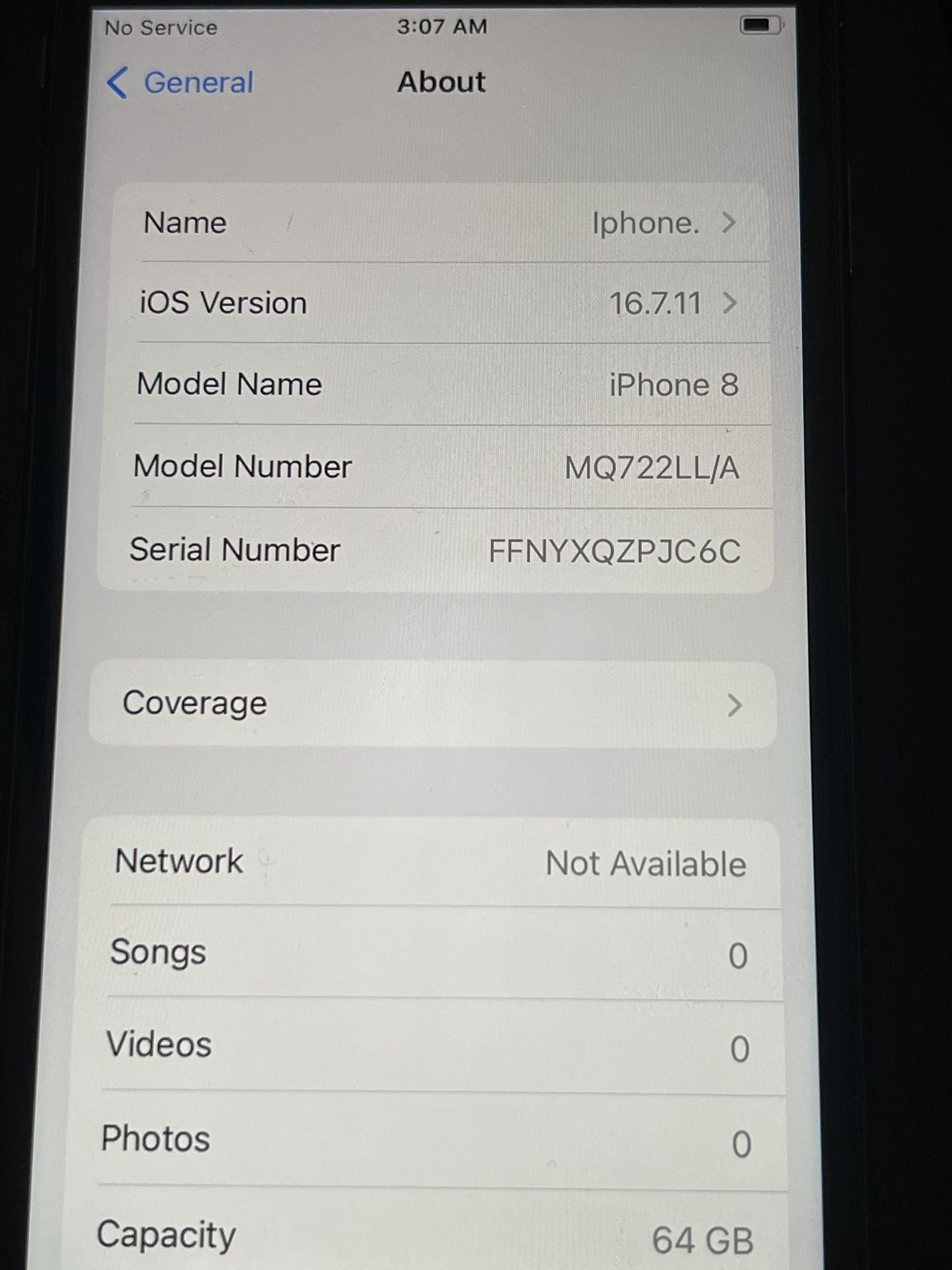 iPhone 8 Open For Any Carrier.
