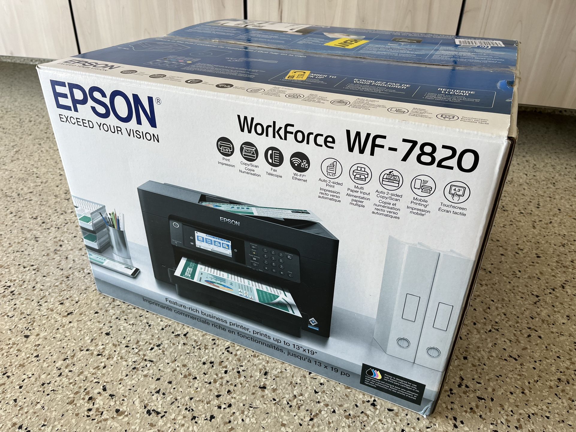 EPSON WF-7820 Workforce Printer LN In Box