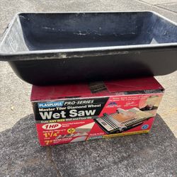 Table Tile Saw Wet, Plusplugs Pro-Series and Large Tub for Cement Mixing