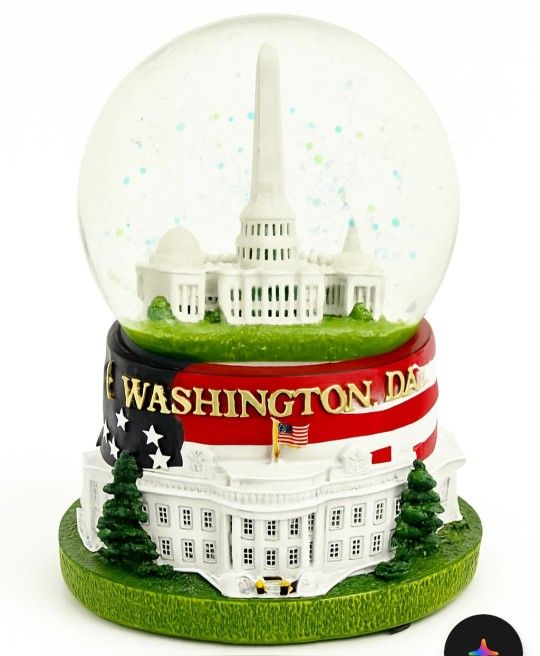Washington D.C. Snow Globe – U.S. Capital Souvenir with Glitter
