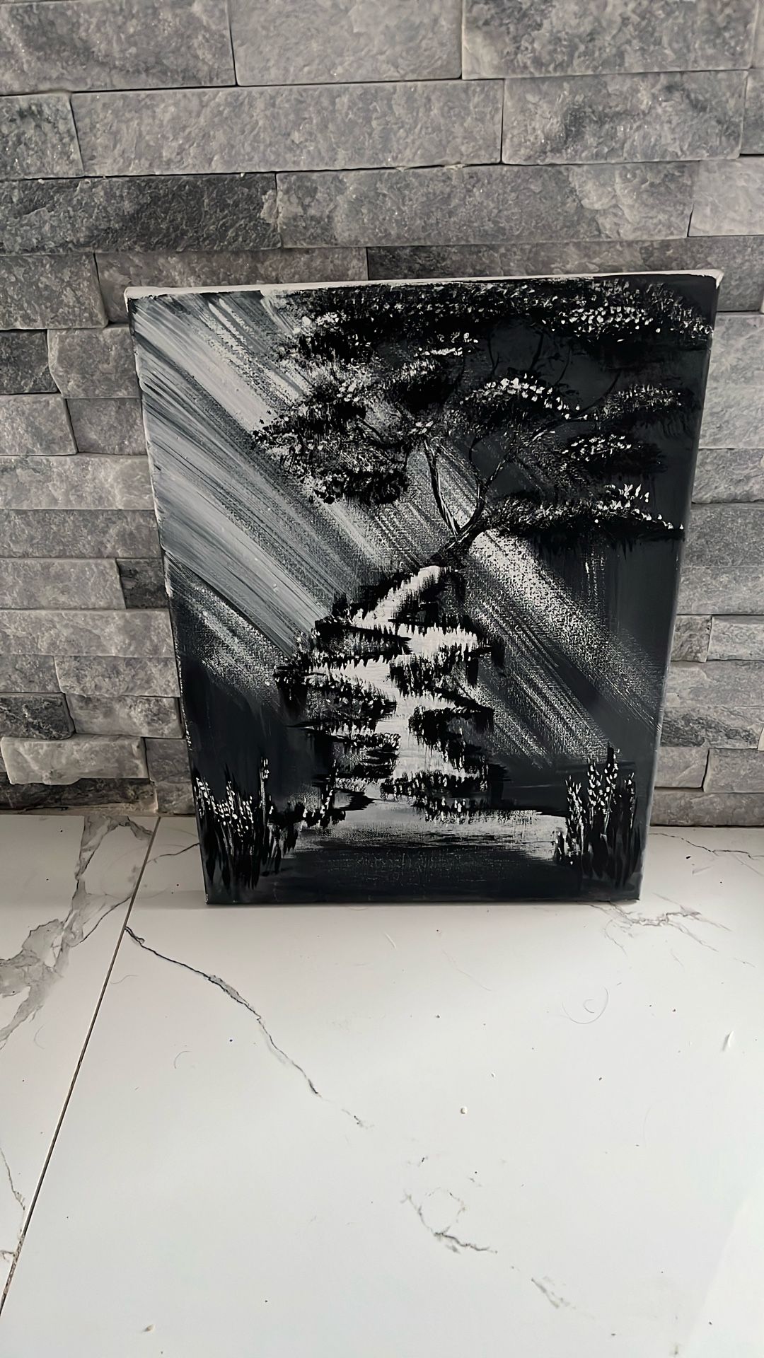 Black And White Tree Path