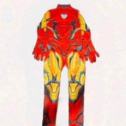 Marvel Ironman Kids Costume Size 120 (5-8) NO MASK Halloween Jumpsuit