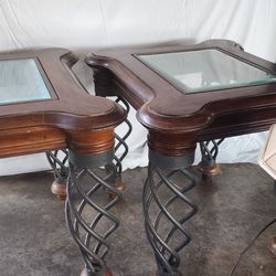 2 End Tables And 2 Mat Hing Lamps 