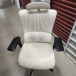 Xchair white leather office chair