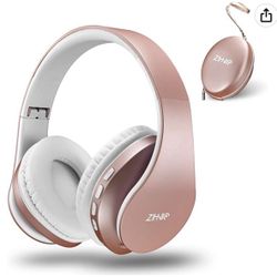 Bluetooth Headphones Over-Ear, Foldable Wireless and Wired Stereo Headset Micro SD/TF, FM for Cell Phone,PC,Soft Earmuffs &Light Weight for Prolonged 