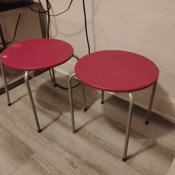 2Hot Pink Stackable End Tables  Both $less