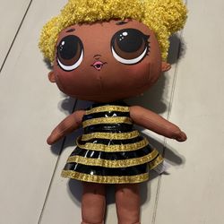 LOL Surprise Queen Bee Large Stuffed Plush Toy Gold Hair 15”