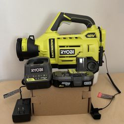 Ryobi 18V ONE+ Cordless Electrostatic Sprayer Kit – Power Sprayer / Fogger / Mister for Indoor, Outdoor & Car Use